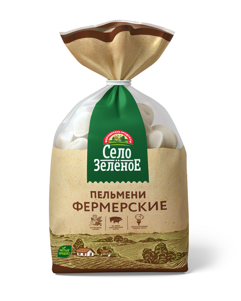 Пельмени Фермерские 700 г, Село Зеленое, замороженные #1