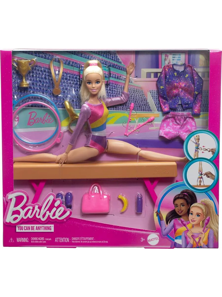 Кукла барби Gymnastic Fun Play Set HRG52 #1