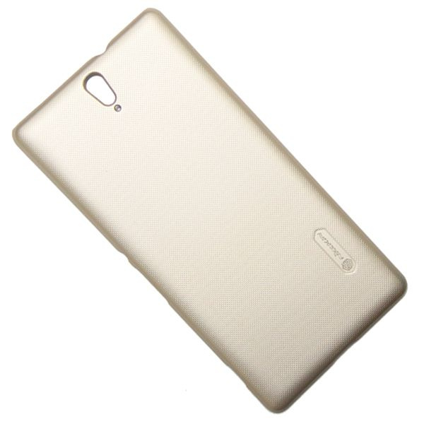 Чехол для Sony E5533 (Xperia C5 Ultra Dual) задняя крышка пластик ребристый Nillkin <золотой> #1