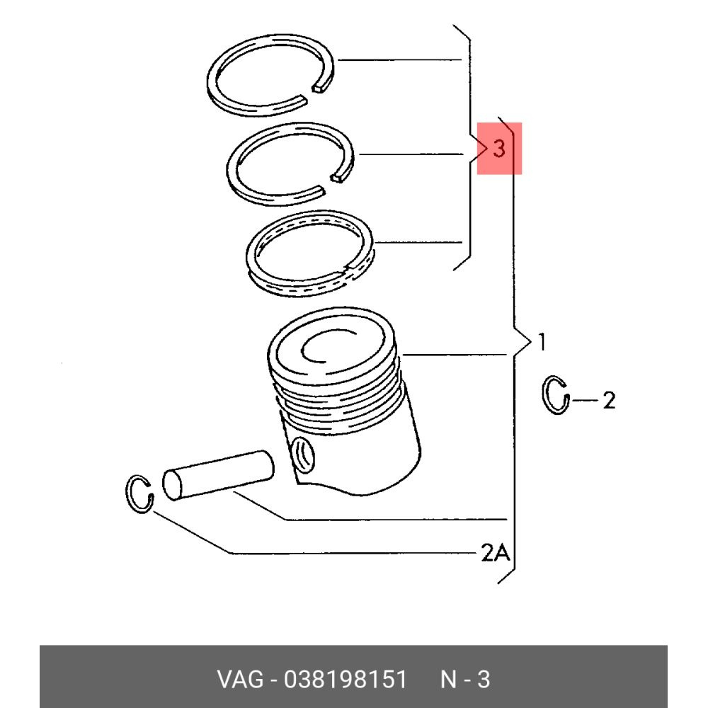 Кольца Audi std D=76.5 Ossca (4-CL)