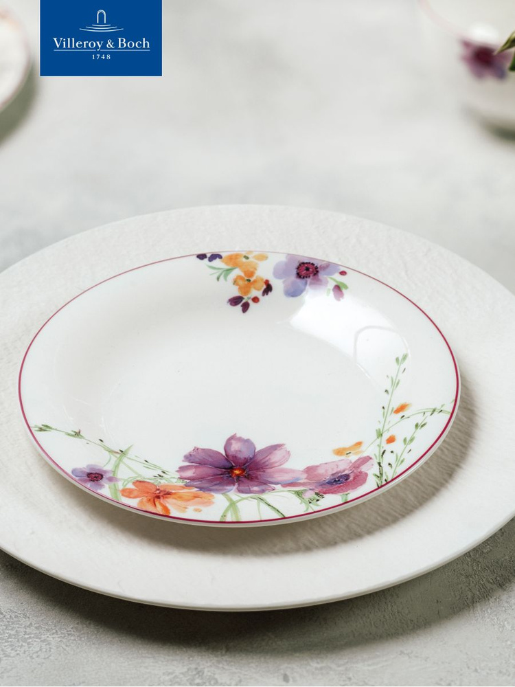 Салатная тарелка 21 см, Mariefleur Basic, Villeroy & Boch, Премиум-Фарфор #1