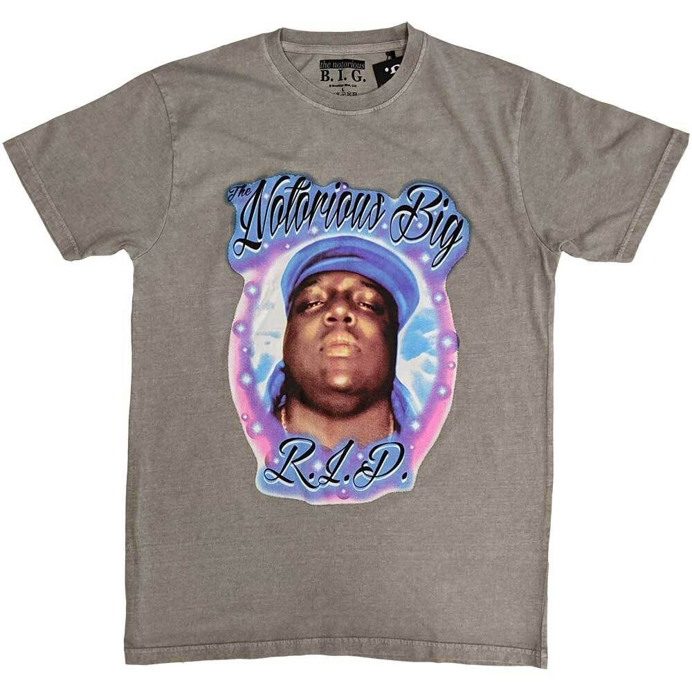 Футболка Футболка Biggie Smalls RIP Airbrush T-Shirt Grey New #1