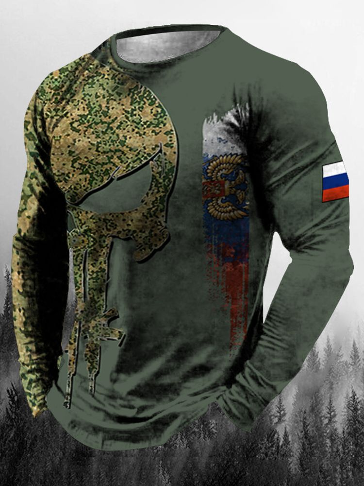 Футболка Мужская футболка с длинными рукавами 50-68 1 шт #1