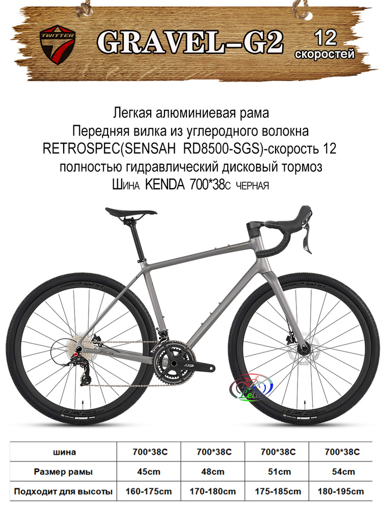 Twitter Велосипед Гравийный, GRAVEL-G2 купить на OZON по низкой