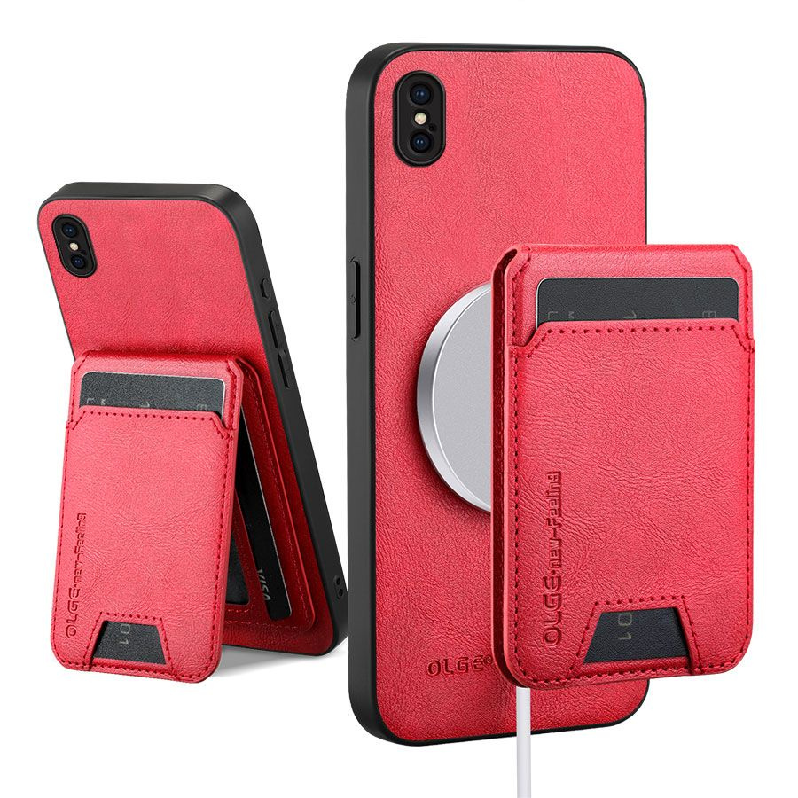 Azweago Кожаный чехол для iPhone X/XS / iPhone X/XS с держателем для карт, защитный флип-чехол, нескользящий, #1