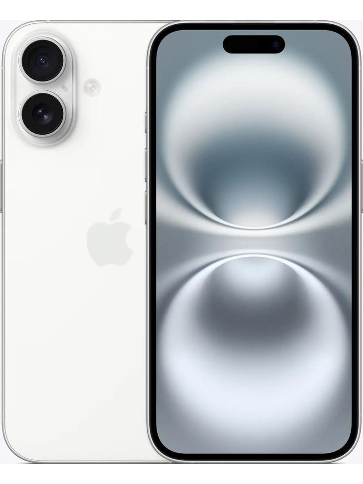 Apple Смартфон iPhone 16, eSIM+SIM 8/256 ГБ, Nano-SIM, белый #1