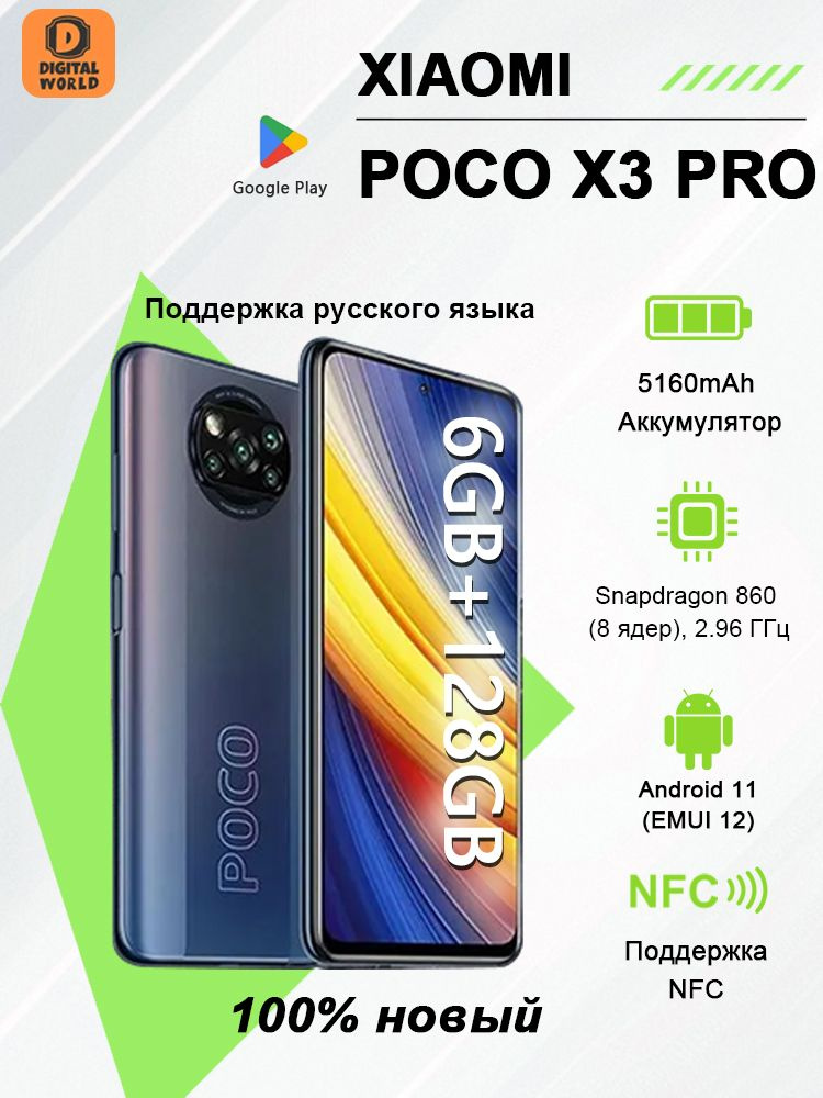 Смартфон Xiaomi Poco X4 Pro 128 ГБ 6 ГБ Серый 6.67 IPS 1 купить c