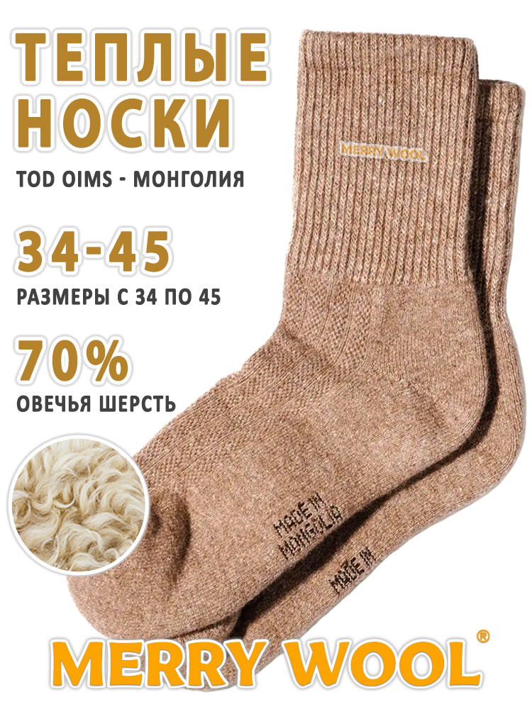 Носки ТОД ОЙМС женские, мужские утеплённые универсальные, 1 пара #1