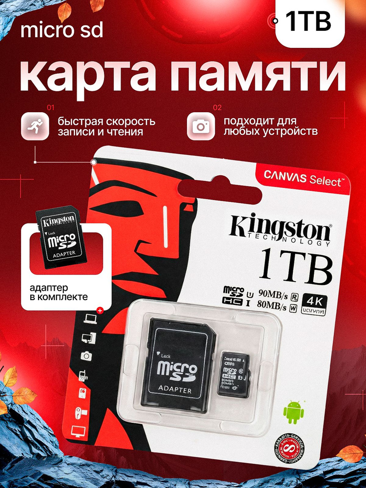 Карта памяти microSD 1ТБ / microSDXC UHS-I Canvas Select #1