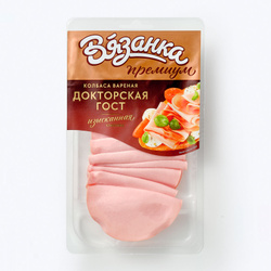Колбаса вареная Докторская, 110 г, Вязанка, нарезка Скидки недели