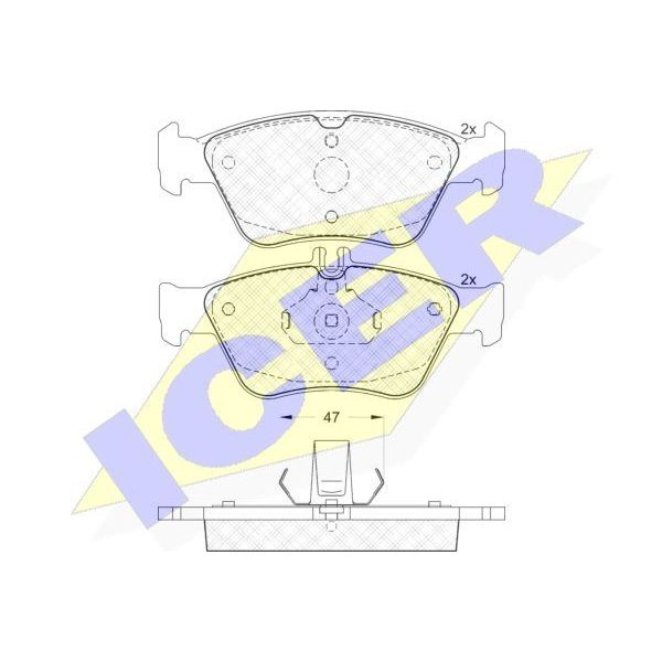 181115-396 торм колодка перед MERCEDES-BENZ C-CLASS (W202) 93-00 / MERCEDES-BENZ E-CLASS (W210) 95-0