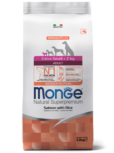Сухой корм Monoprotein Extra Small для взрослых собак миниатюрных пород