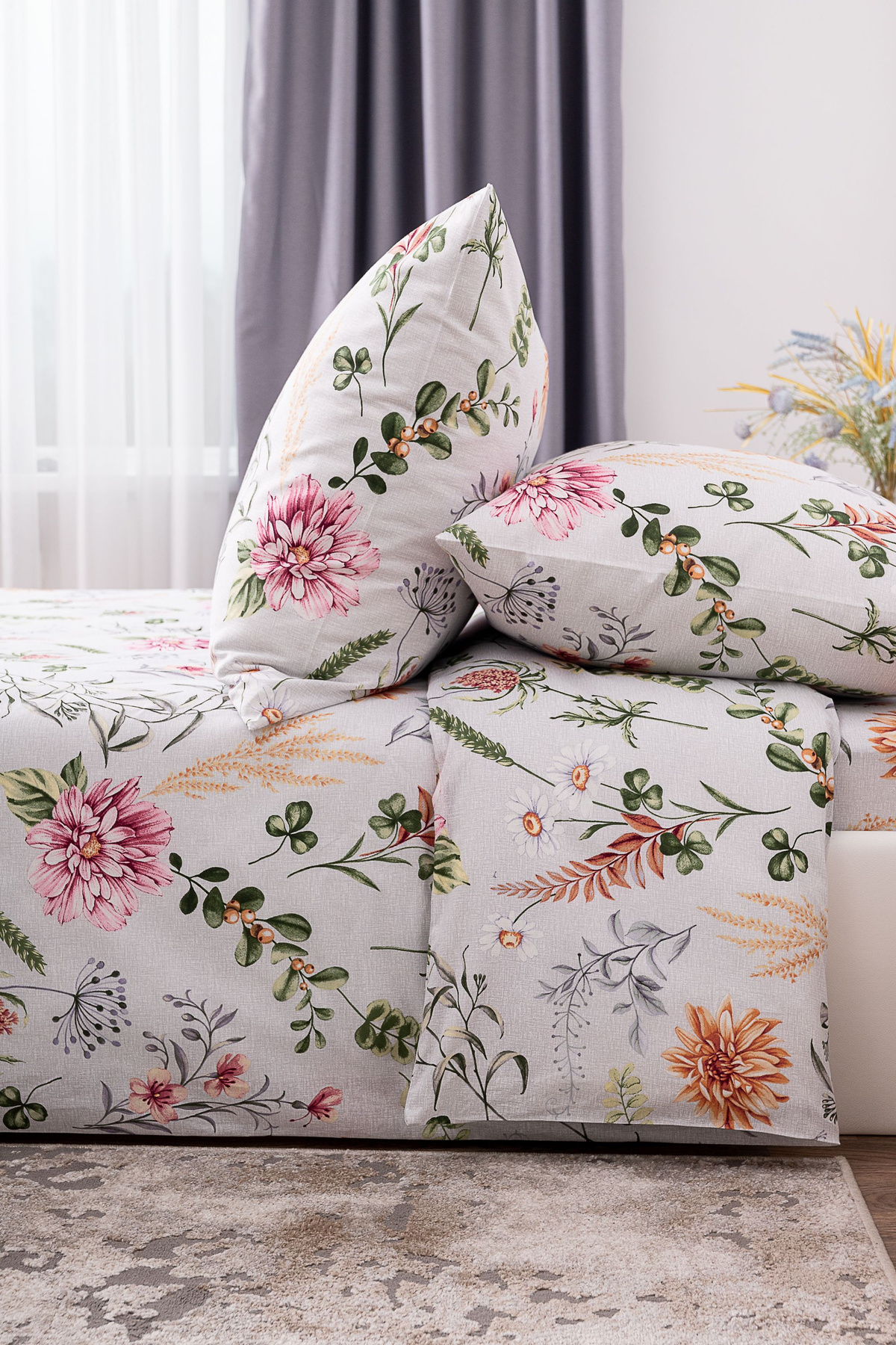 Комплект постельного белья Порто 2-х спальный евро простынь