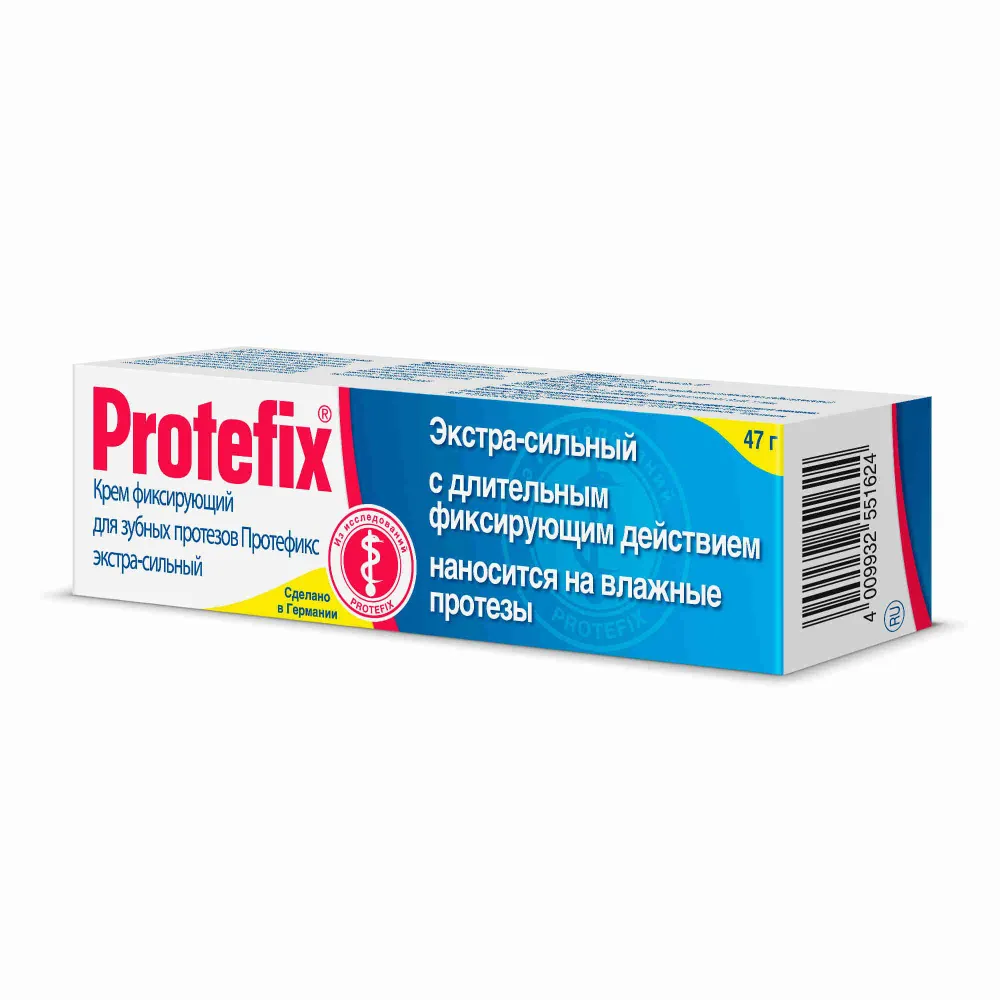 Protefix Крем фиксирующий экстра сильный для зубных протезов, надежная фиксация и комфорт при ношении, 47 г, 47 г, фото 6