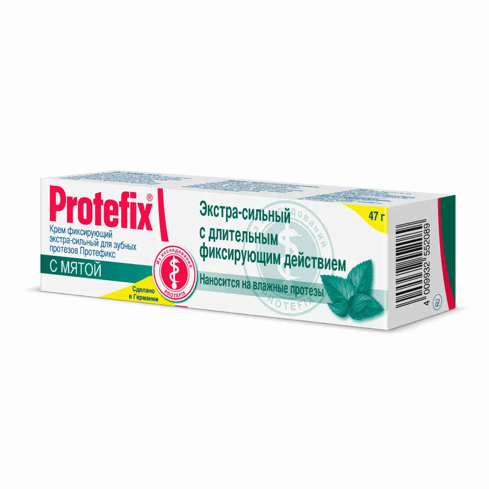 Protefix Крем фиксирующий экстра сильный с мятой для надежной фиксации зубных протезов и свежести дыхания, 47 г, 47 г, фото 6