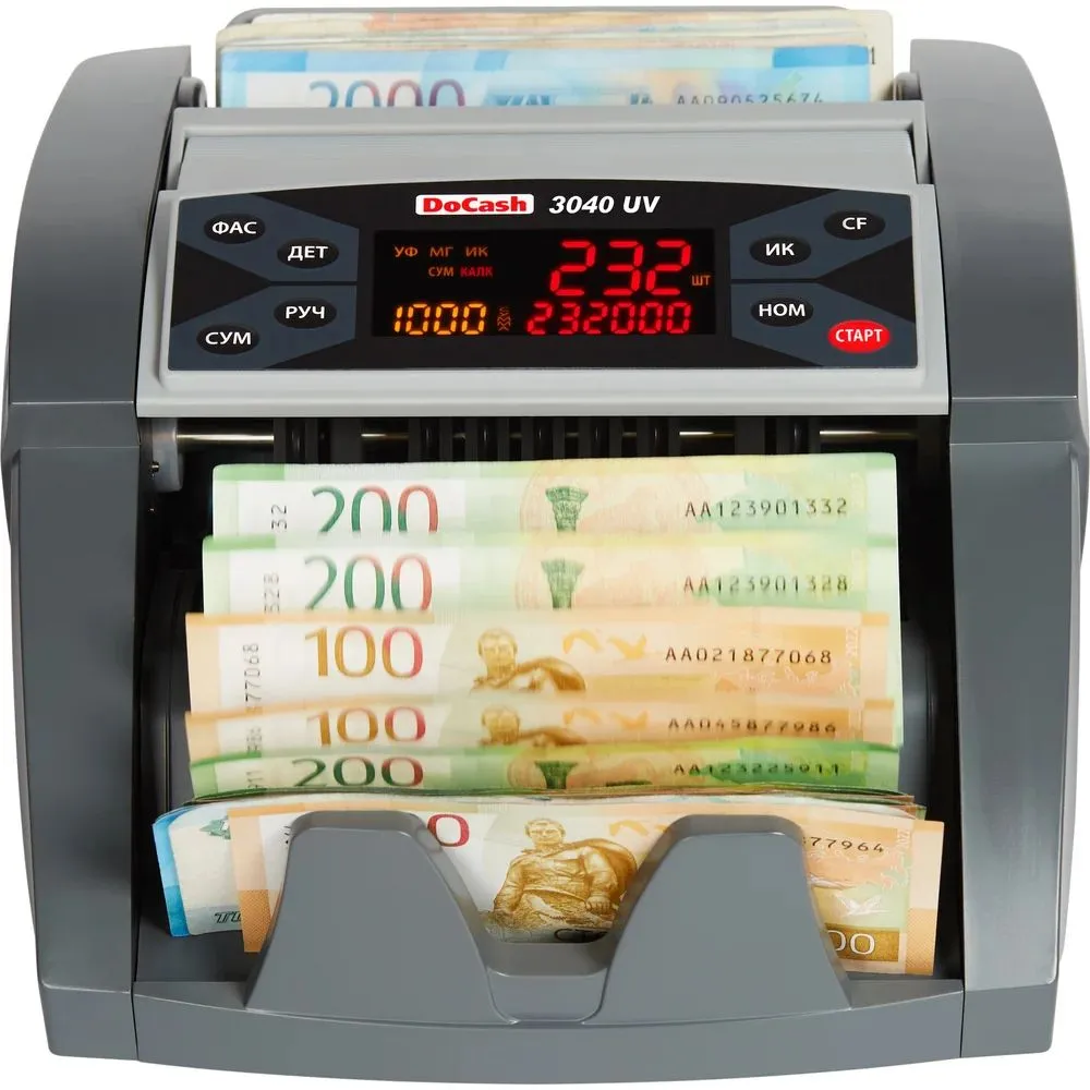 Счетчик банкнот DoCash 3040 UV, с калькуляцией 06884, вариант, фото 2