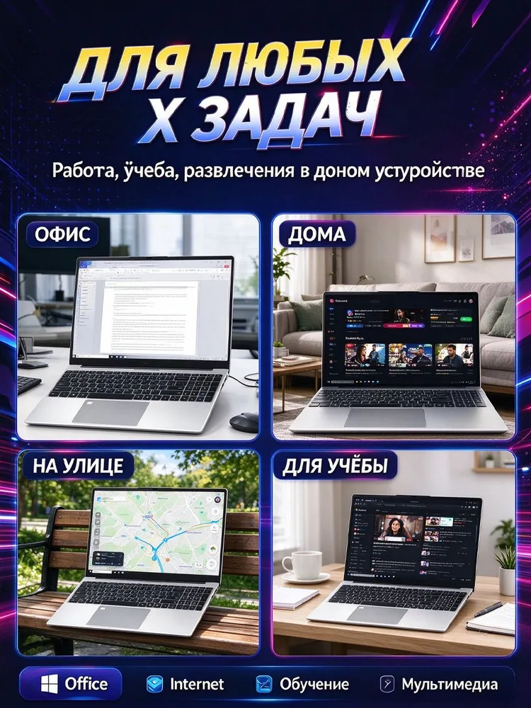Ноутбук 15.6", Intel Celeron 3865U, RAM 32 ГБ 2048 ГБ, Intel HD Graphics, Windows Pro, серебристый, Русская раскладка, 32 ГБ, 2048 ГБ, фото 4