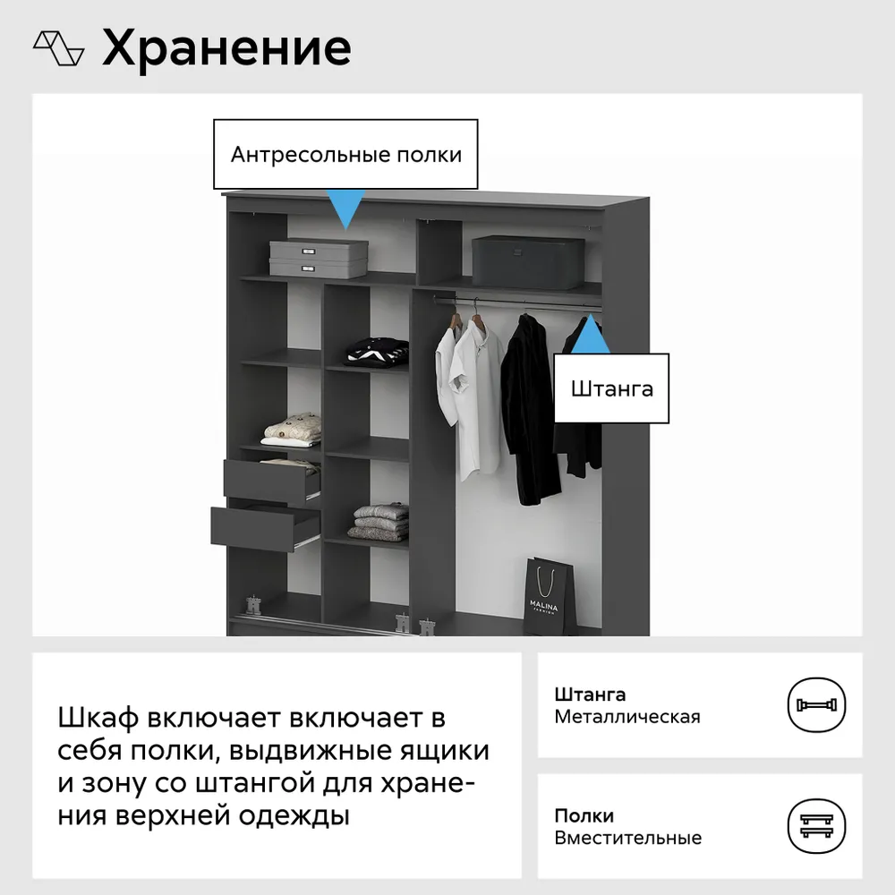 НОНТОН Шкаф-купе, 160х61.5х220 см, 200.1x65x220 см, фото 5