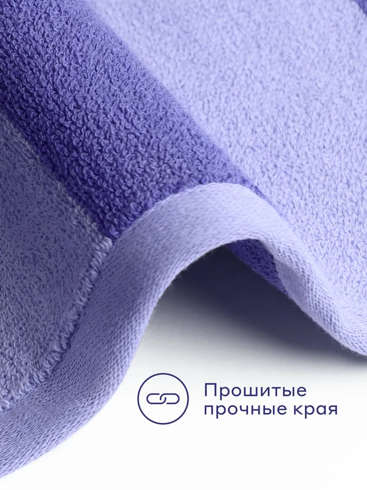 Комплект махровых полотенец Pragma Simso 50х90, 70х140 см, ритмичный лавандовый, Яндекс Фабрика, 50x90, фото 5