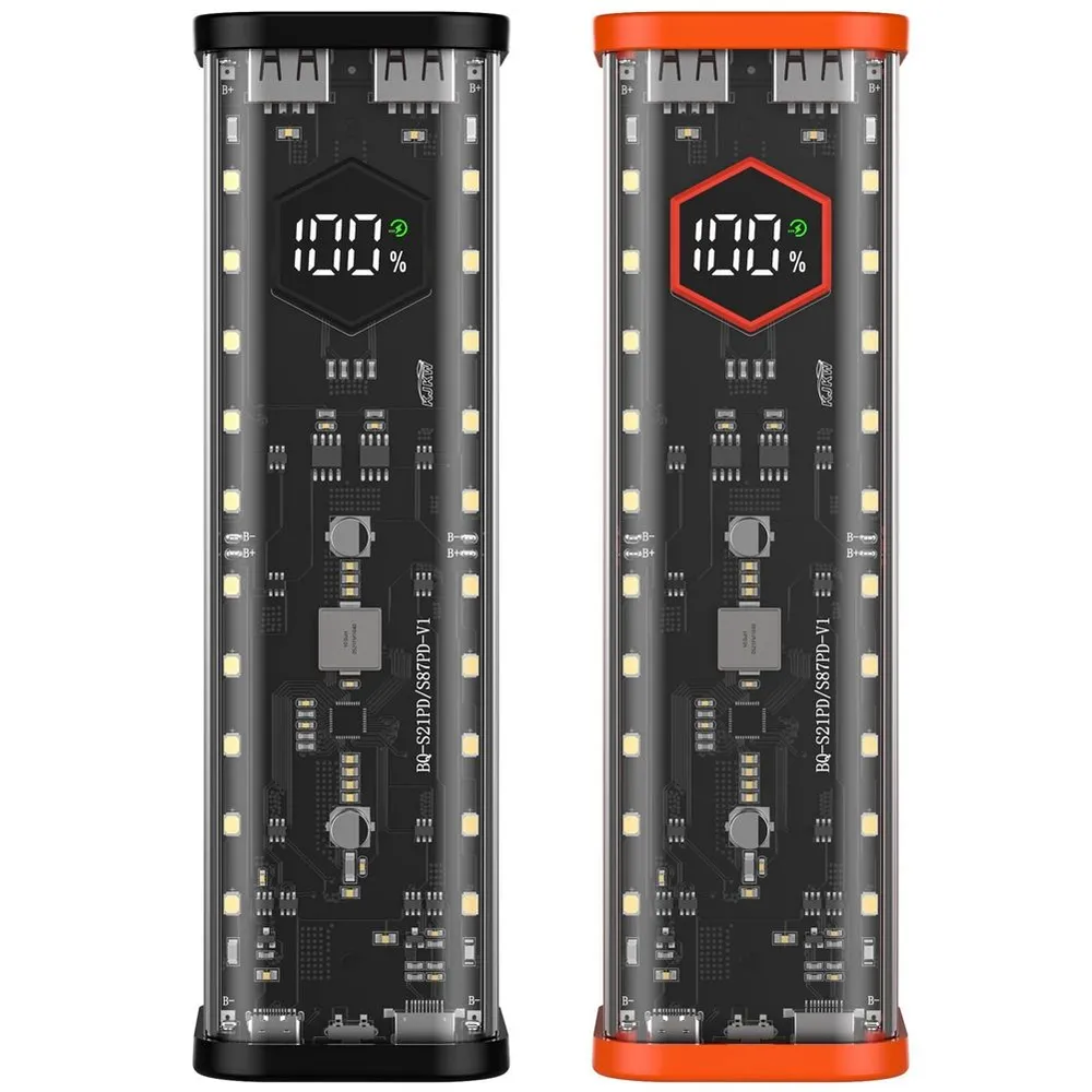 Корпус Для DIY Power Bank 8x21700 PD 22.5W Быстрая Зарядка Батарейный Контейнер Держатель Ячеек Черный, 8x21700, 22,5 Вт, фото 4