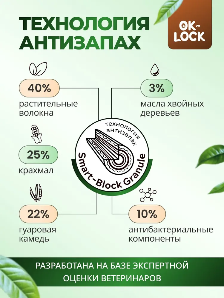 Антизапах наполнитель для кошачьего туалета комкующийся растительный, 6 л, 12 л, фото 3