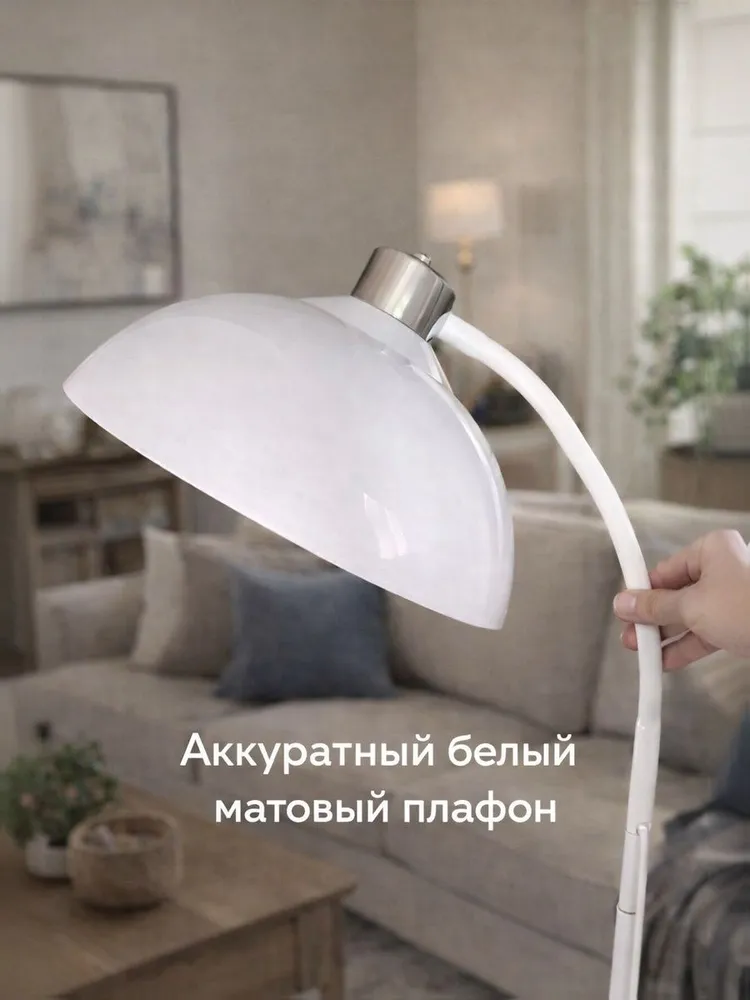 Плафон для люстры E27 белый матовый, круглый подвесной абажур из лёгкого акрила, 292912 см, для потолочного светильника и бра, белый, фото 5