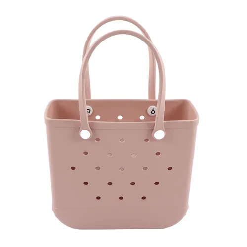 Пляжная сумка для женщин, водонепроницаемая, с отверстиями для песка, яркий цвет, переносная, для пл