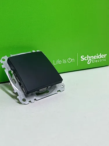 Выключатель 1-клавишный, схема 1 10АХ Schneider Electric Sedna Design, антрацит SDD114101
