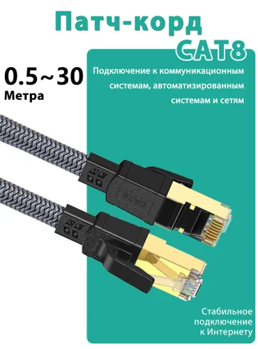 Weizuda Кабель для интернет-соединения, 0.5 м, светло-синий