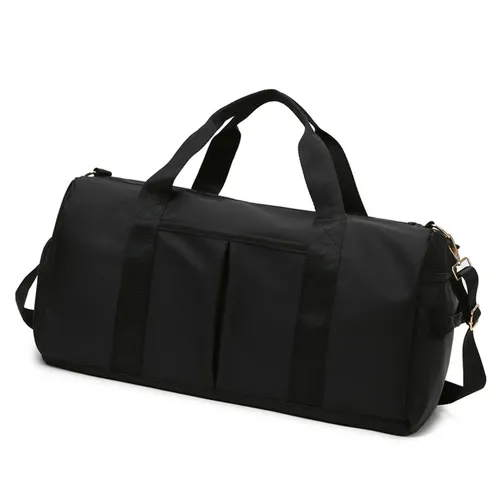 Спортивная сумка для фитнеса и плавания, через плечо, большая, непромокаемая, черная, 80 см