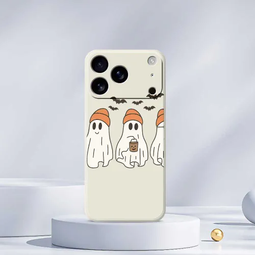 Мягкая оболочка из ТПУ с призрачным узором защищает телефон от царапин и подходит для iPhone 17 Pro