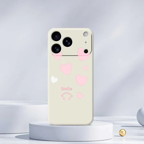 Мягкая оболочка из ТПУ в виде смайлика с сердечками защищает телефон от царапин и подходит для iPhon