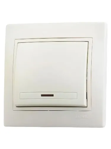 Lezard MIRA Выключатель с подсветкой крем со вставкой