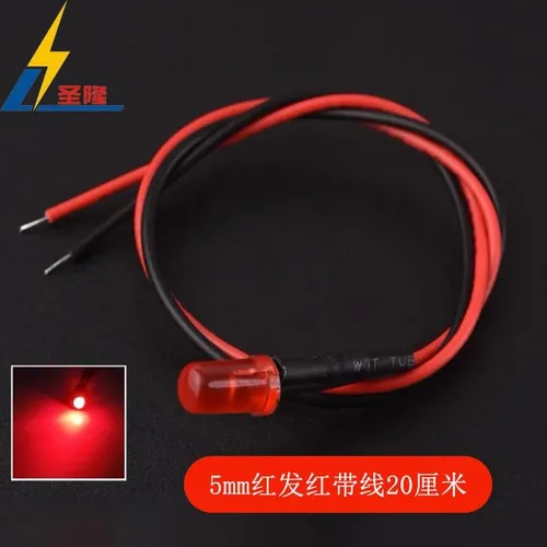 Светодиоды 3 мм и 5 мм с проводом для моделей и игрушечных машин