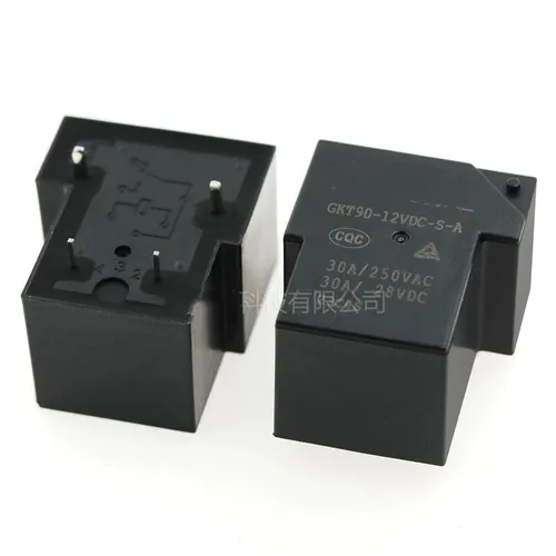 Электромеханическое реле GKT90-12VDC-S-A, 4 контакта, 30А, нормально разомкнутое (1А)