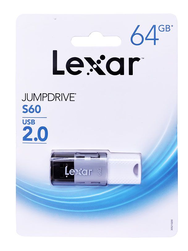 LEXAR JumpDrive S60 65 ГБ USB-флеш-накопитель, USB Type-A, LJDS060064G-BNBNG, черный