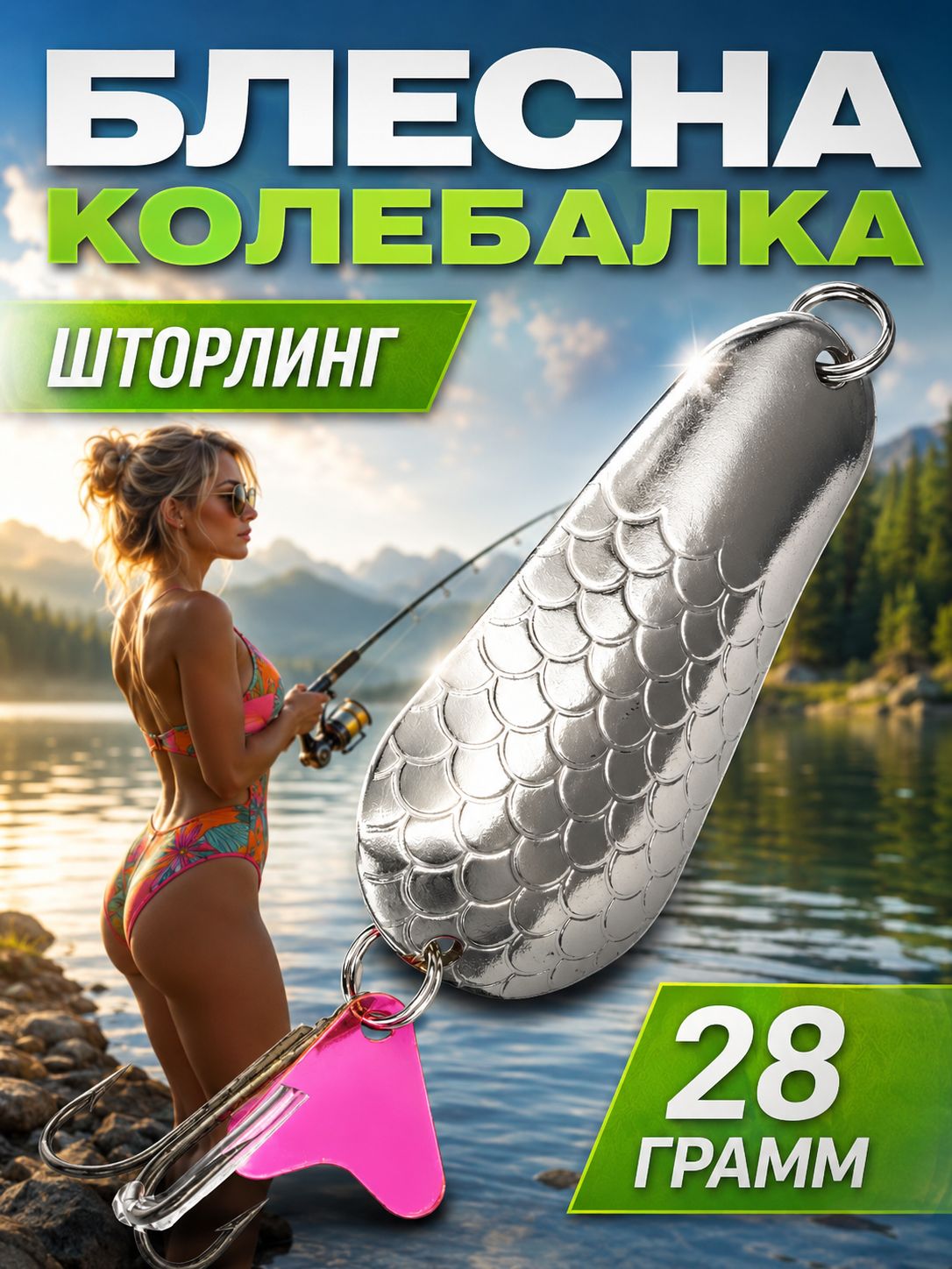 Блесна колебалка шторлинг 28 гр.