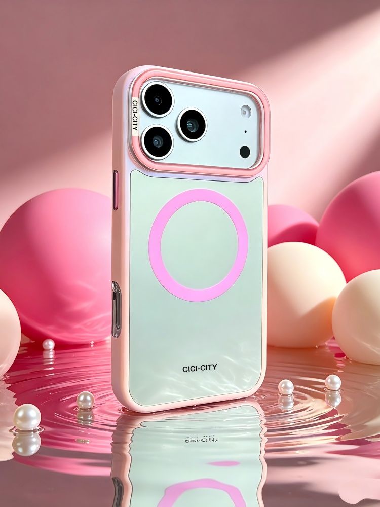 智能手机壳 用于 Apple iPhone 17 Pro Max, 热塑性聚氨酯, 浅粉色