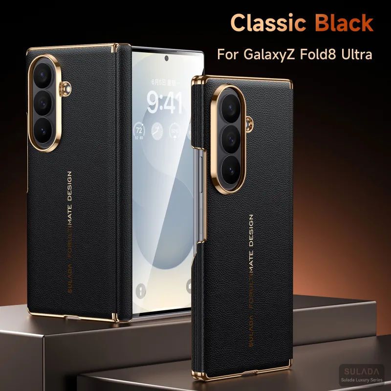 智能手机壳 用于 Samsung Galaxy Z Fold8 Ultra, 塑料 , 黑色