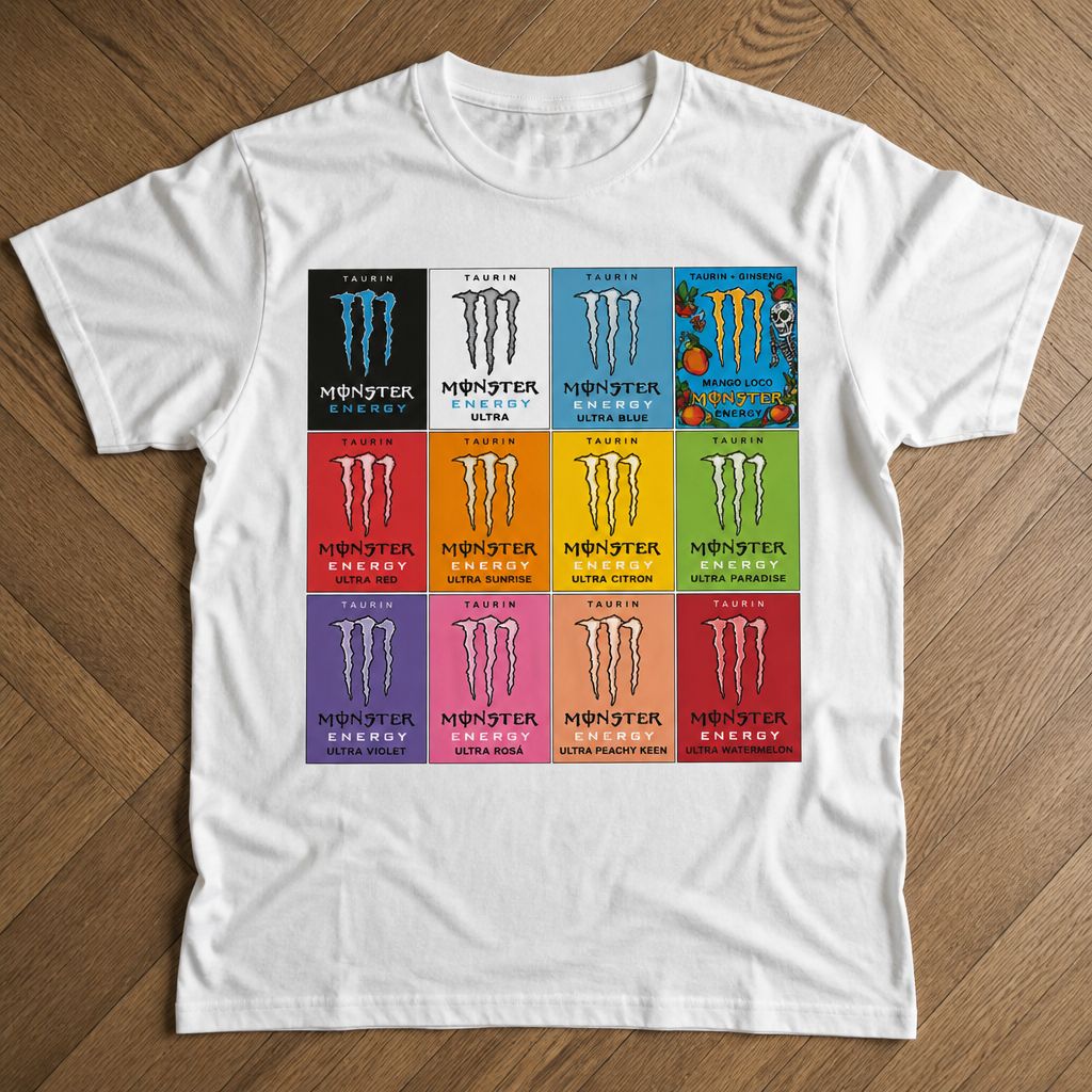 Футболка monster energy y2k archive type flat_lay