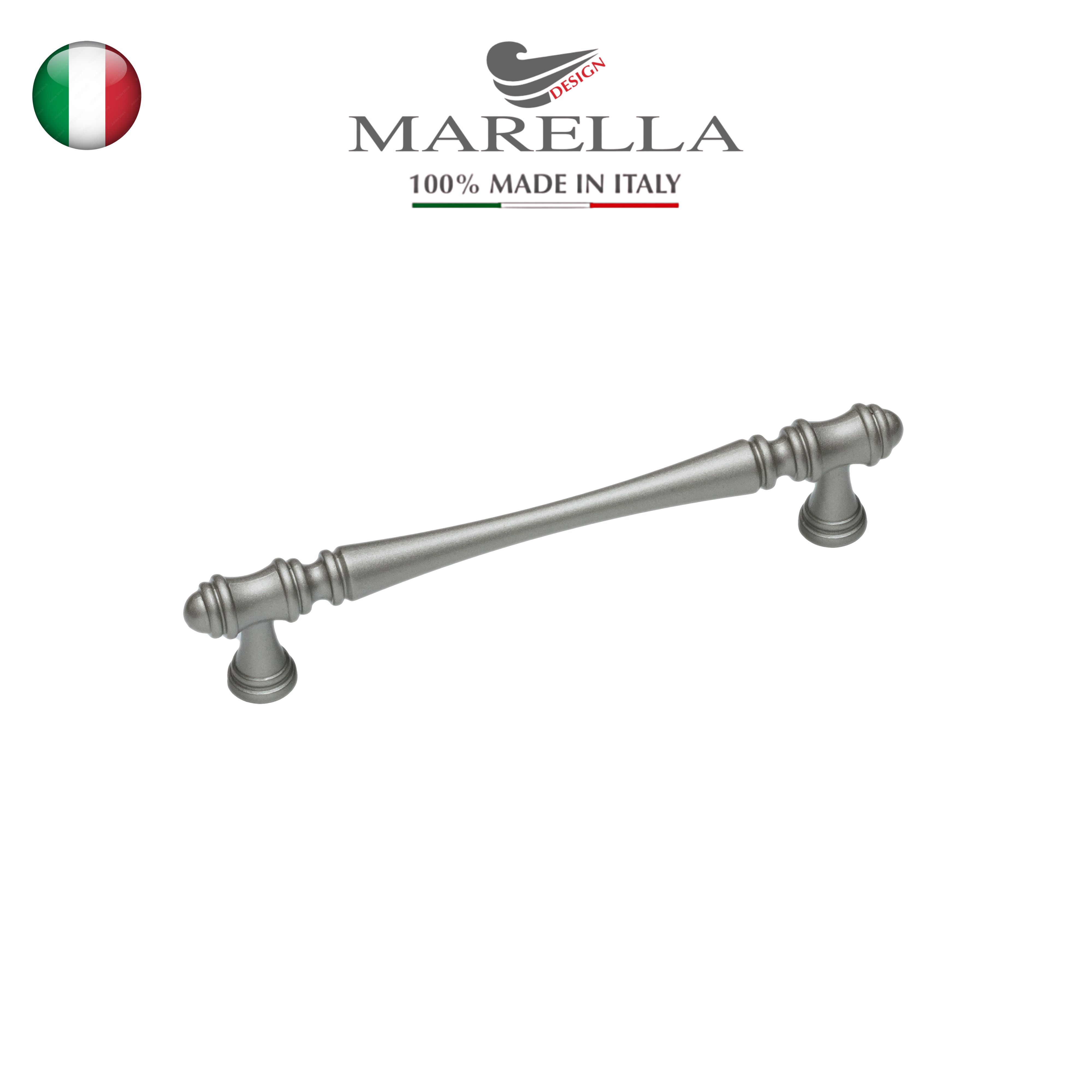 Ручкамебельная/СкобаMarellaColumnae(Италия).Цвет-Сереброматовое128мм