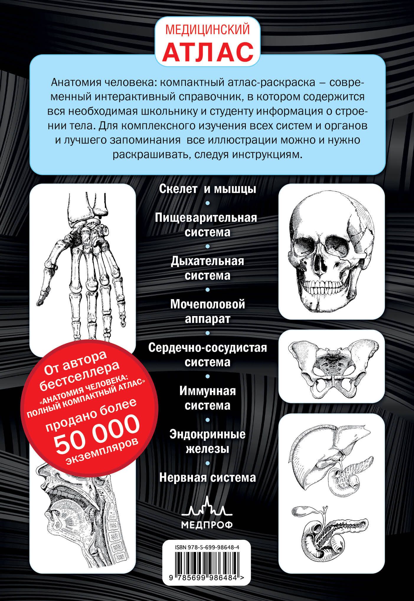 Анатомия человека. Компактный атлас-раскраска | Coloring Book - Ozon image 4