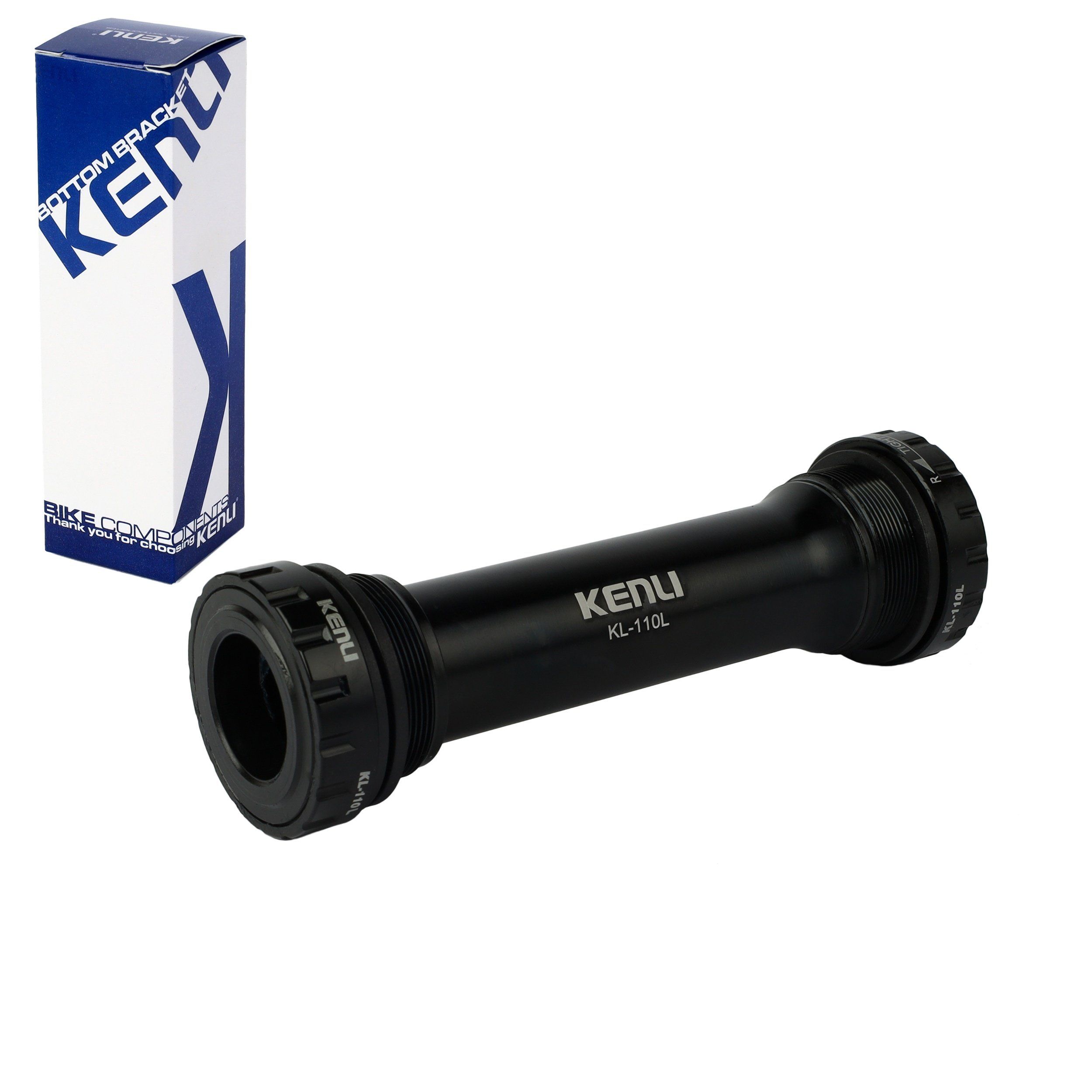 Каретка KENLI KL-110L-24, Fat Bike, 100/120 мм, под ось 24/24 мм, промподшипники, алюминий