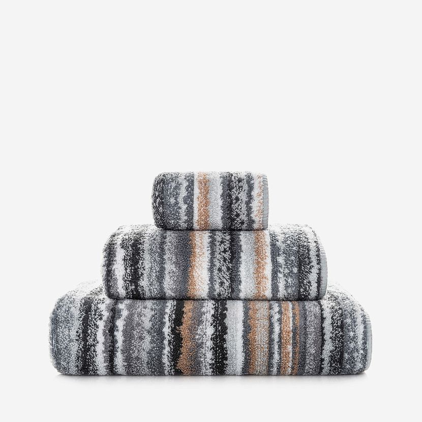 Graccioza Полотенце для ванной, Хлопок, 95x150, 50x100, 30x50 см, серый, темно-серый, 3 шт.