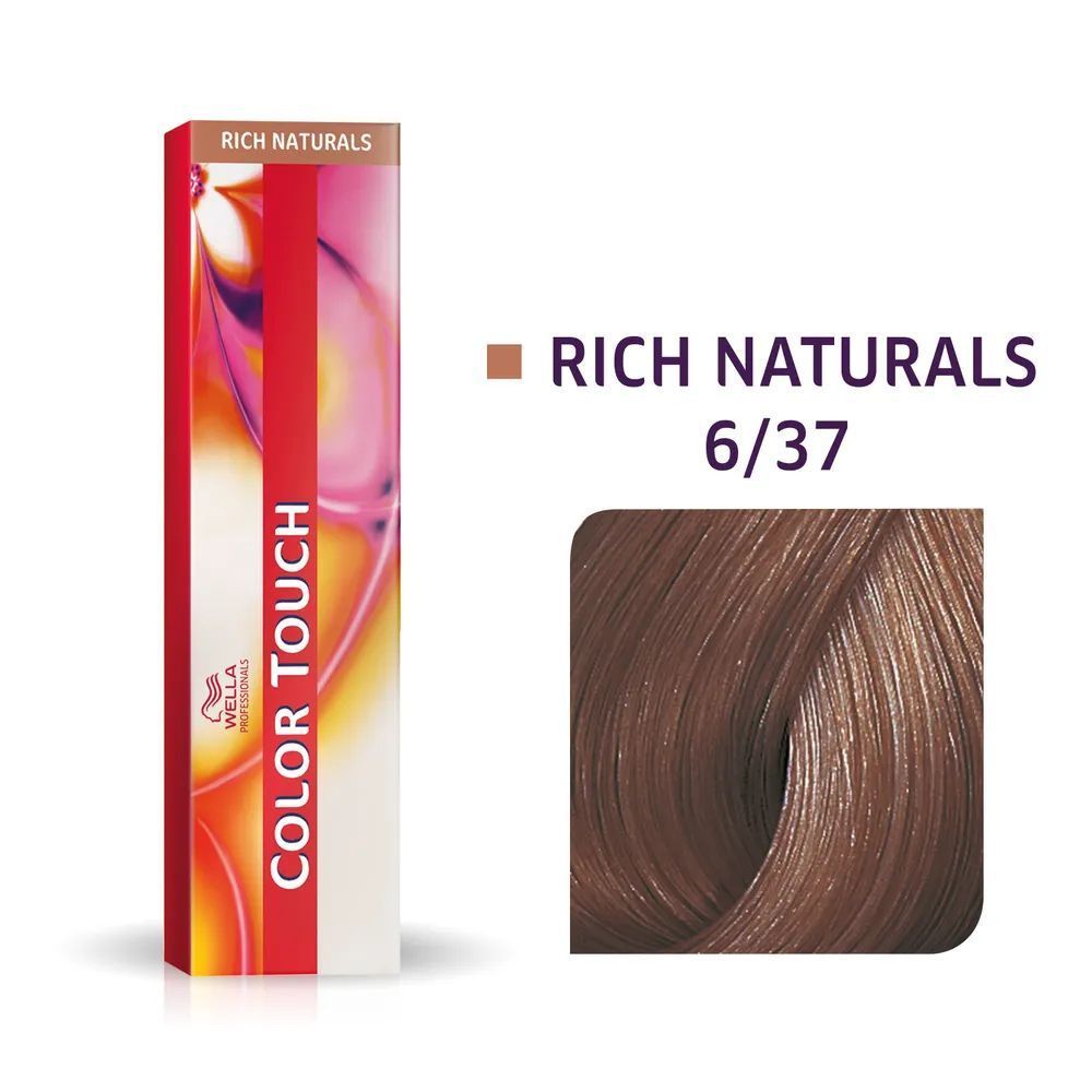 Wella Professionals крем-краска Color Touch 6/37 темный блонд золотисто-коричневый 60 мл