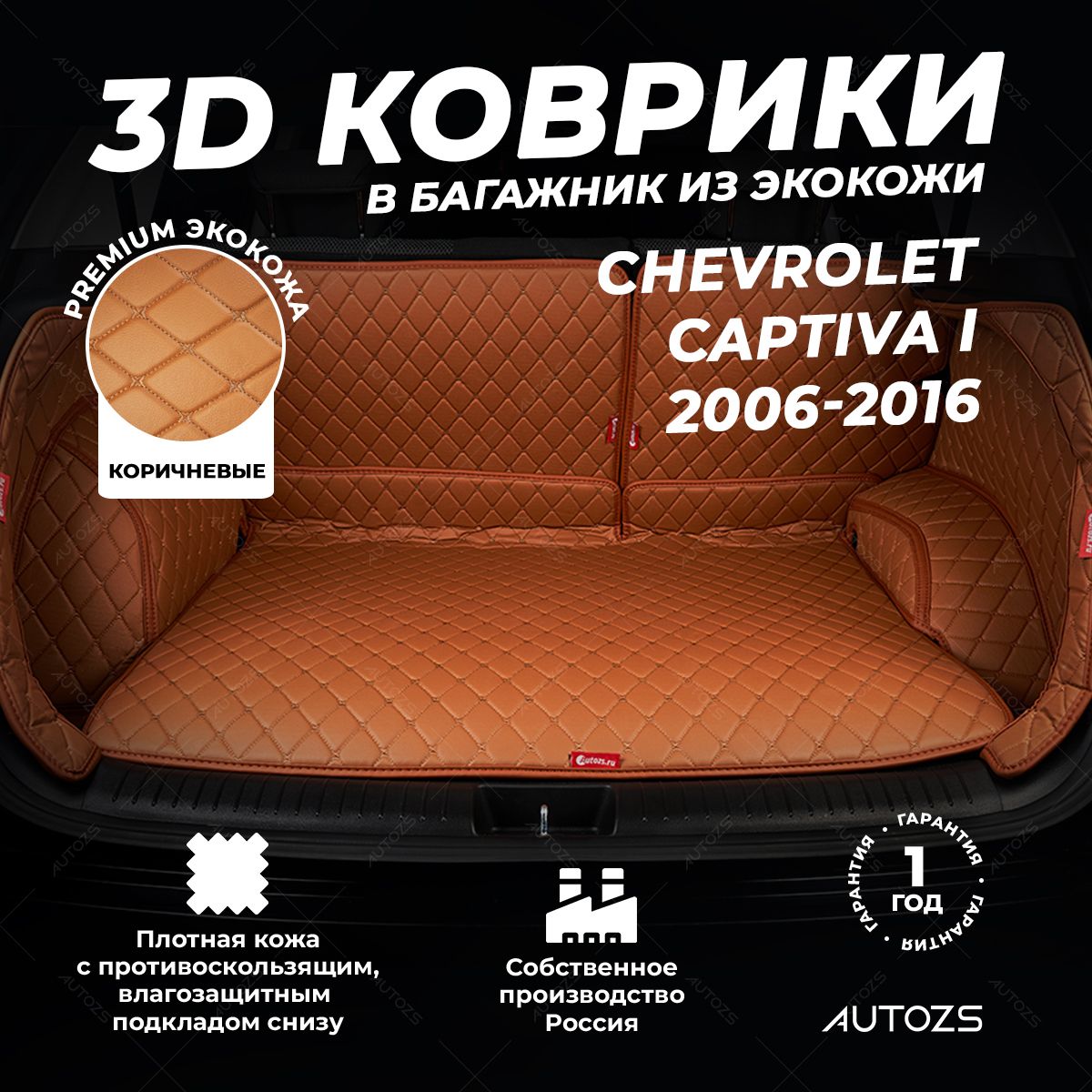 Коврик багажника Captiva GROAL PLYUS