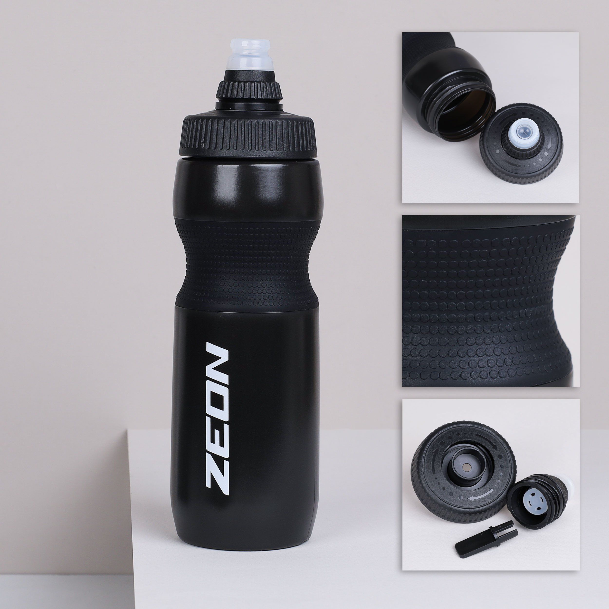 Бутылка для воды велосипедная ZEON WB225 гоночная 750 мл, NEW кэмэлбак, черная Бутылка для воды велосипедная ZEON WB225 гоночная 750 мл, NEW кэмэлбак, черная