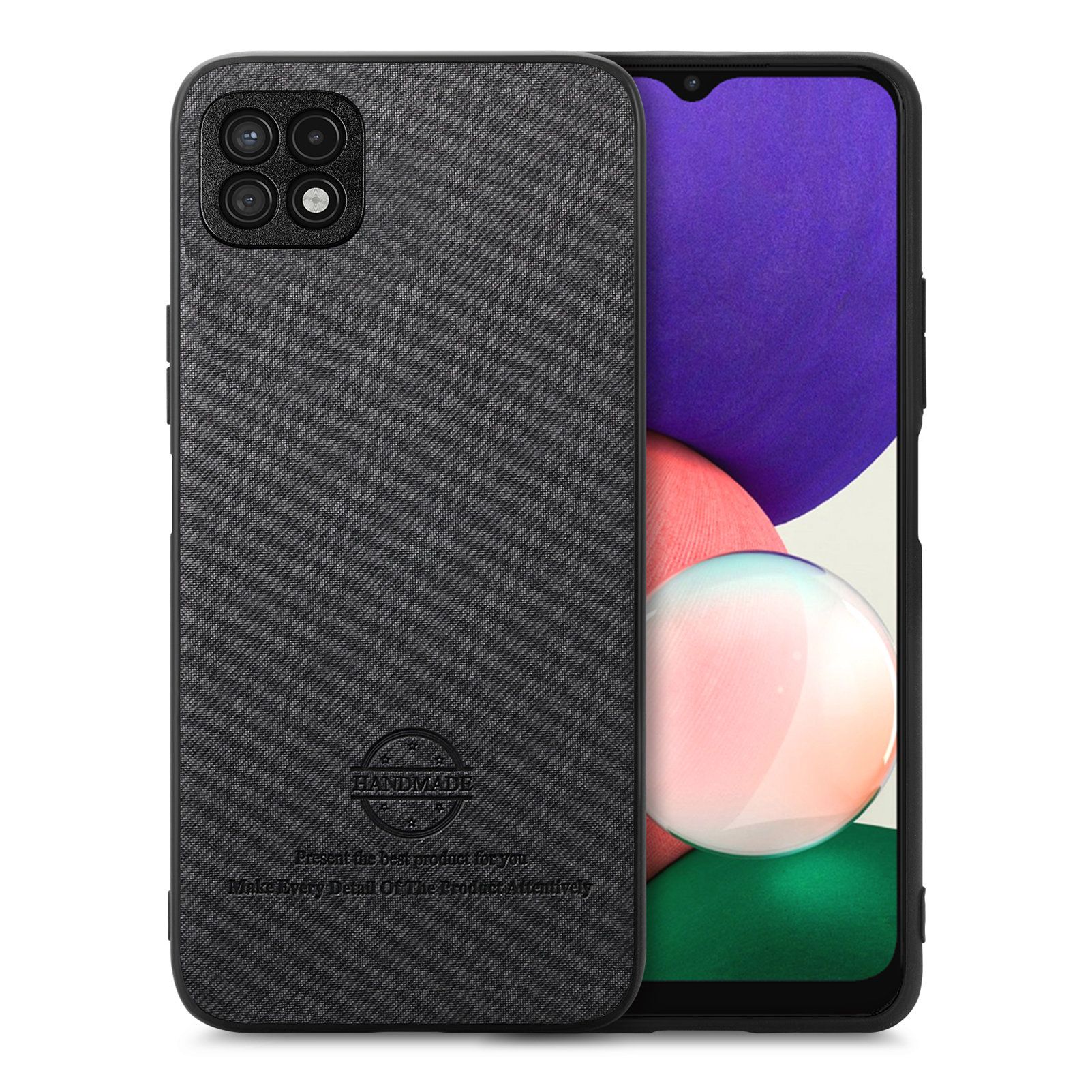 智能手机壳 用于 Samsung Galaxy A22 5G, Samsung Galaxy A22s, 热塑性聚氨酯, 黑色