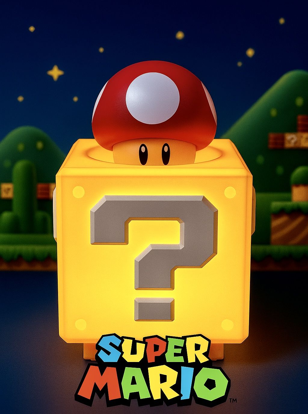 Супер Марио / Super Mario Ночник-грибок Super Mushroom со звуками (красный)