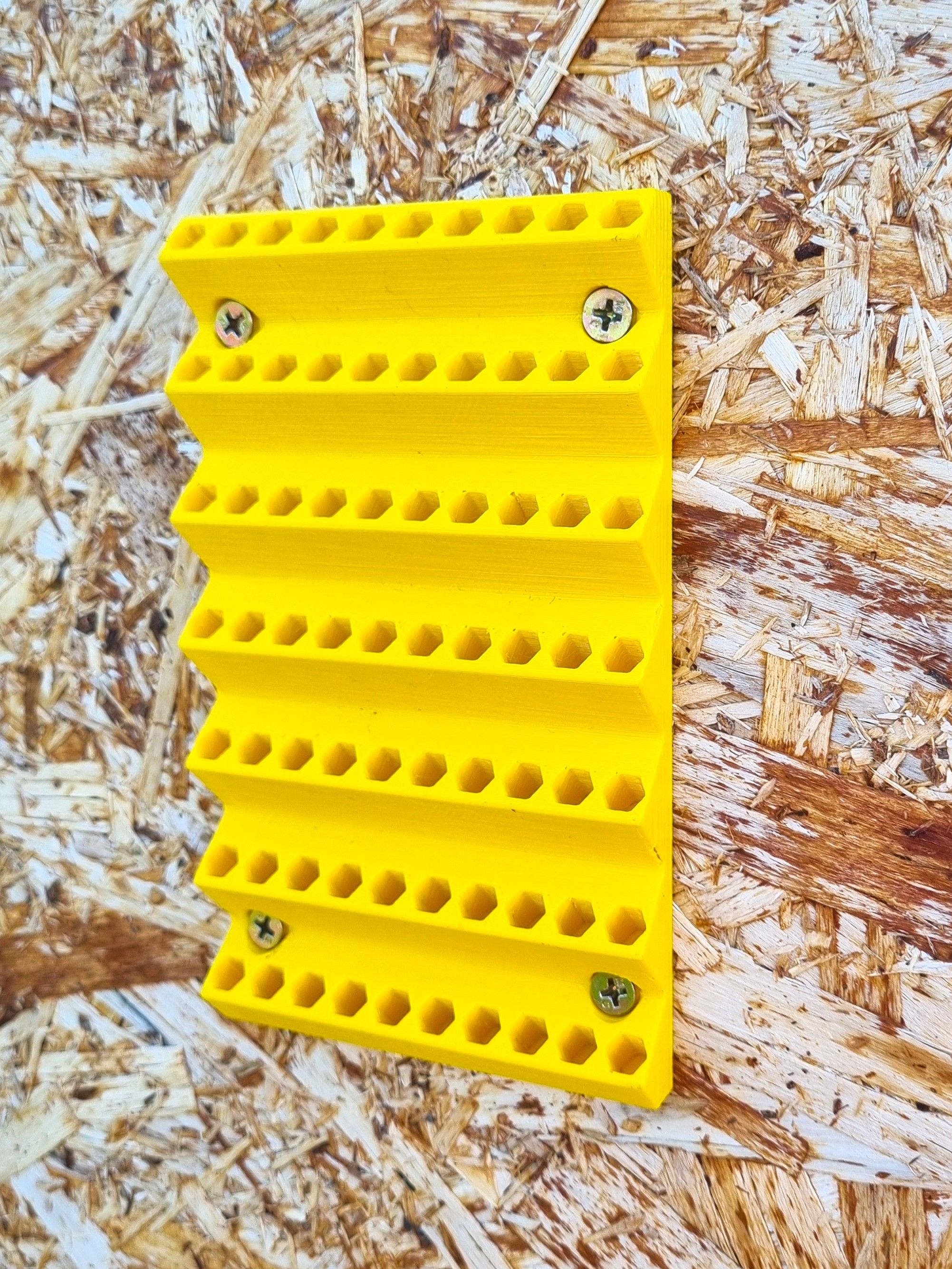 Органайзердлябит70слотов15х9см,держательдлябитнастенный,желтый